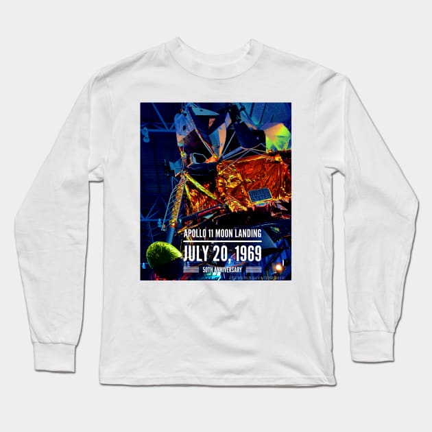 Apollo 11 50th Anniversary Long Sleeve T-Shirt by acefox1